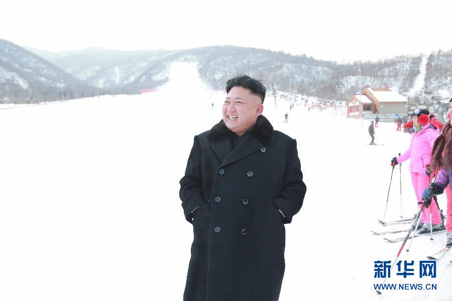 朝鲜马息岭滑雪场竣工 金正恩赴现场视察图片