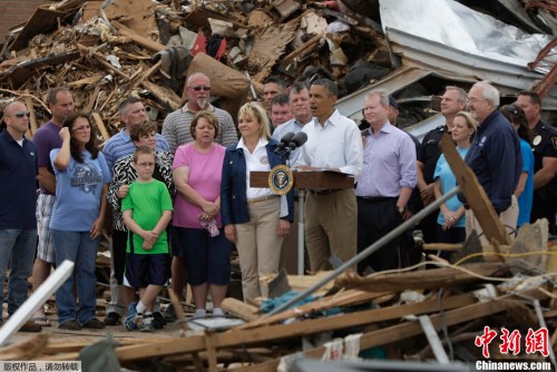 奥巴马视察路州洪水灾情 联邦拨款1.27亿美元救灾