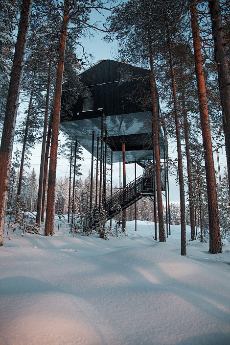 组图：瑞典豪华树上旅馆对外开放 可完美隐蔽